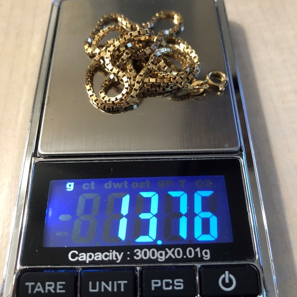 18k 750 Italy Box Chain & Fish Pendnant - Picture 4 of 8